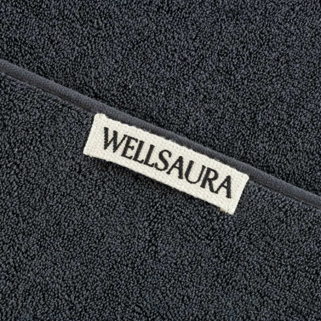 Coffret Bain en Coton Épais – Gris Charbon, 8 pièces