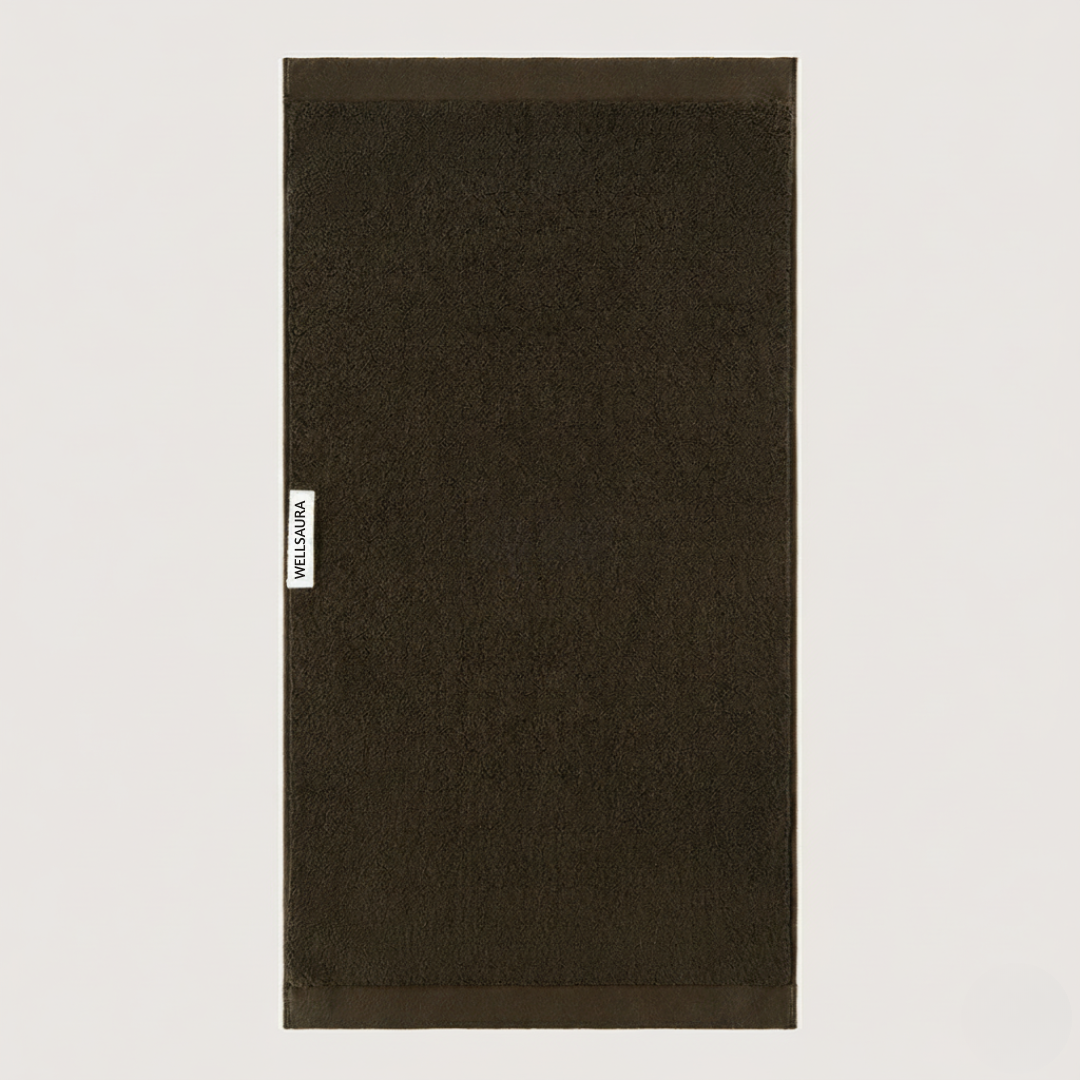 Serviettes de bain en coton épais - Marron Espresso, 4 pièces (140×70 cm)