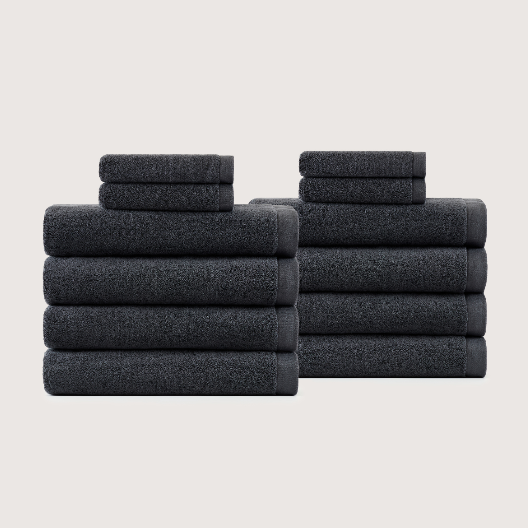 Coffret Spa en Coton Épais – Gris Charbon, 12 pièces