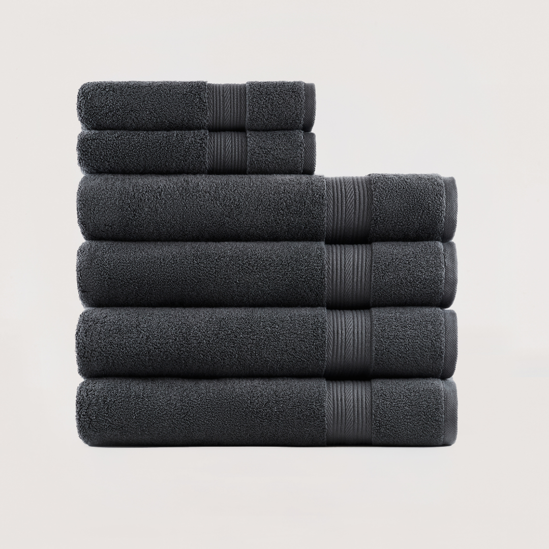 Ensemble Spa Ultra-Doux – Noir Nuit, 6 pièces