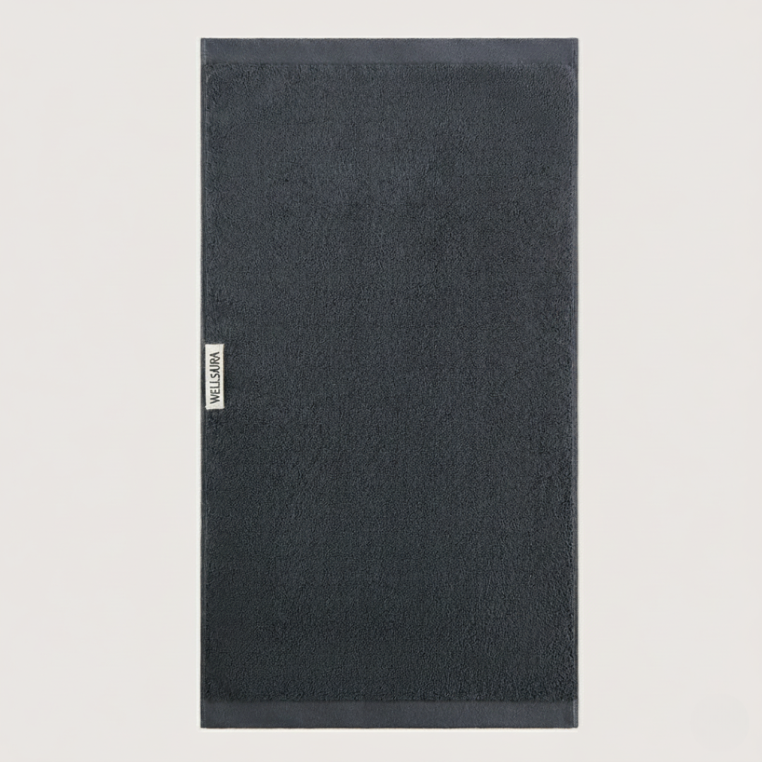 Serviettes de bain en coton épais – Gris Charbon, lot de 4 (140×71 cm)