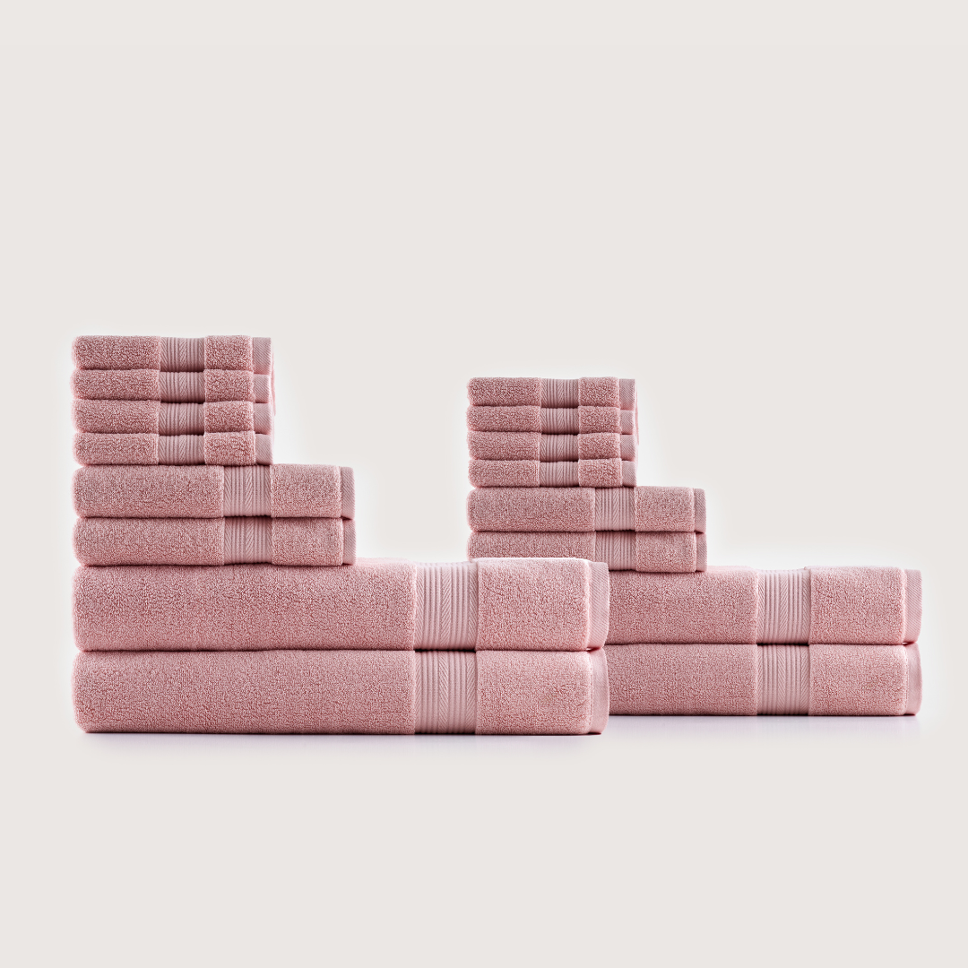 Lot Familial de Bain Ultrasoft – Rose Corail, 16 pièces