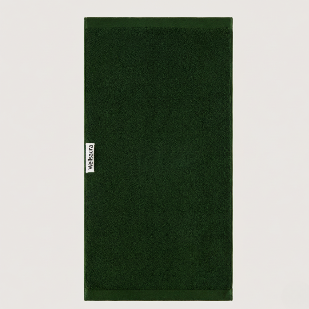 Serviettes de bain en coton haut de gamme - Vert Olive, lot de 4 (140×71 cm)