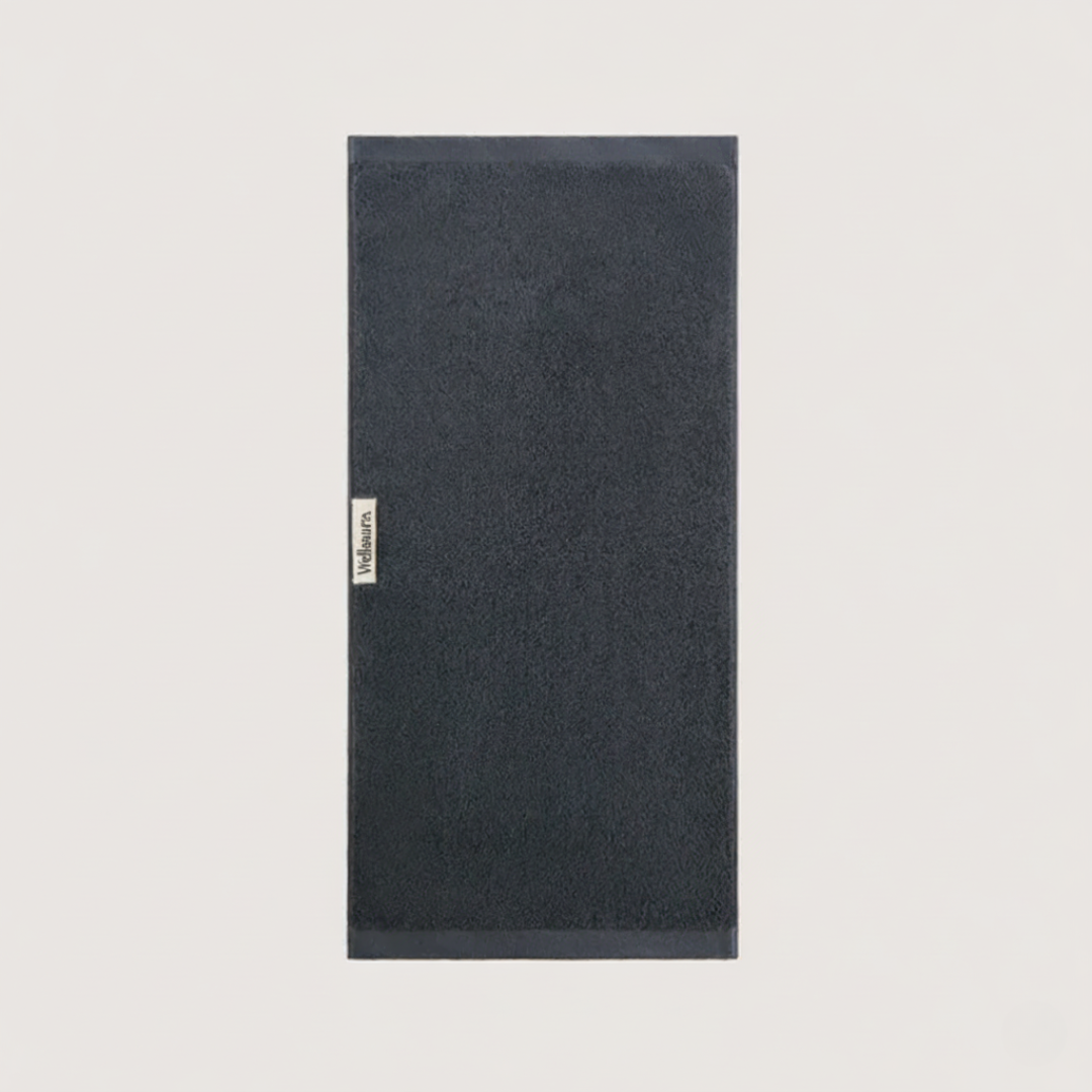 Serviettes de main en coton épais – Gris Charbon, lot de 4 (76×36 cm)